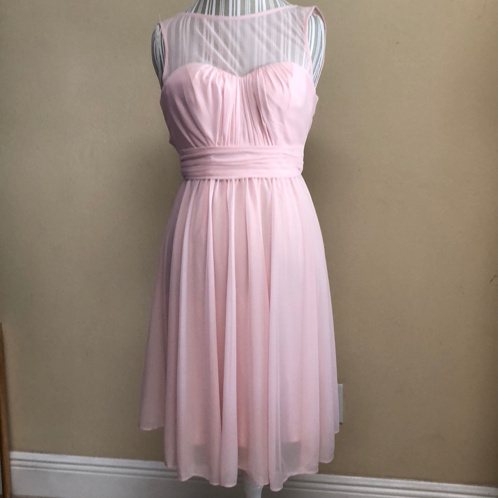 David’s Bridal ballet pink dress